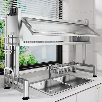 Benwang (bw) kitchen sink rack drain rack countertop sink sink 304 stainless steel dustproof cupboard storage rack 304 stainless steel 85cm sink rack + fully equipped