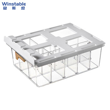 Wenstan w5992 transparent compartment storage box, storage box for miscellaneous parts and tools, storage box, wall-mounted 15 compartments (34.8*26.1*14) customized