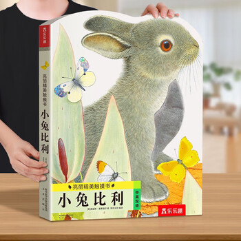 Fun, bright and exquisite touch book, baby picture book, 0-3 years old floor book, bunny billy, bobbi, montessori early education bedtime story book, children's book, enlightenment hole flipping book, touch book, bunny billy