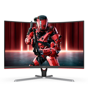 80% new aoc 31.5-inch 1000r 2k hd 165hz hdr10 1ms response wide color gamut narrow bezel low blue light flicker-free curved gaming e-sports monitor cq32g3se