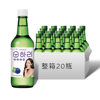 Lotte chuyin chule grape peach blueberry strawberry grapefruit apple flavor multiple selection soju new and old packaging random delivery limited edition blueberry flavor 360ml*20 bottles