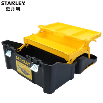 Stanley (stanley) multi-functional dump folding tool box, industrial-grade household hardware electrician multi-layer portable storage box, plastic box, 2-layer dump tool box stst83397-1-23