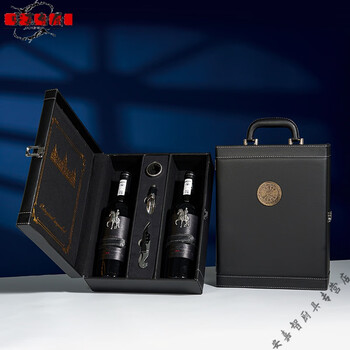 Miaopule red wine gift box empty box double lafite packaging box lafite special leather box single wooden box wine box elephant hot lafite empty box
