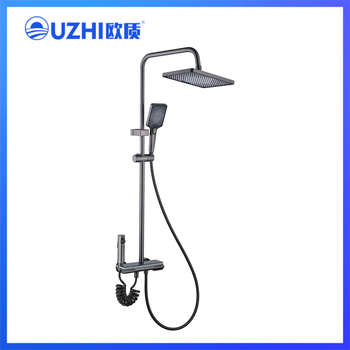 European quality four-function shower head ambient light