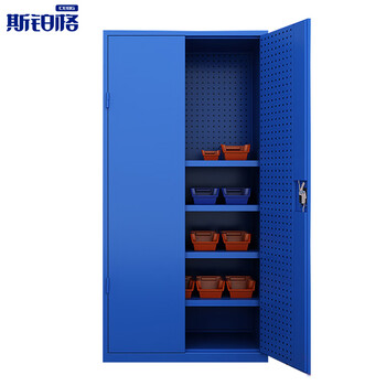 Spurge heavy duty tool cabinet blue five-layer workshop organizing cabinet with hanging board repair tools iron cabinet equipment cabinet bgb-89