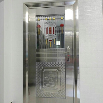 Vinoa 304 steel single door half-wave steel indoor door moisture-proof and rust-proof room door translucent balcony door ordinary stainless steel 860*1970 outer right (left lock)