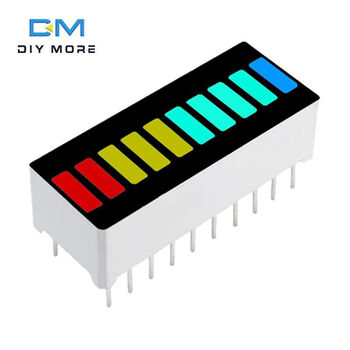 10-segment 4-color led tube power display bar 1 blue 4 green 3 yellow 2 red led light bar display component
