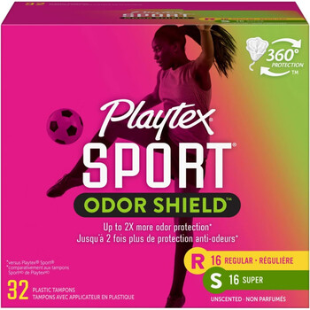 Playtex plastic catheter tampons swimable playtex insert tampons sports version mixed pack-32 pieces medium and large mixed long guide