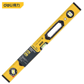 Deli (deli) level high-precision strong magnetic household ruler fan small aluminum alloy solid anti-fall balancer tool dl983600b strong magnetic adjustable level 600m