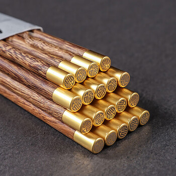 Zhang xiaoquan chifu series chicken wing wood chopsticks dome chopsticks 10 pairs of natural household solid wood chopsticks set