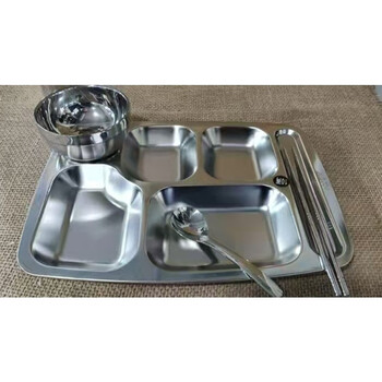 304 stainless steel dinner plate 4-piece unit set customized