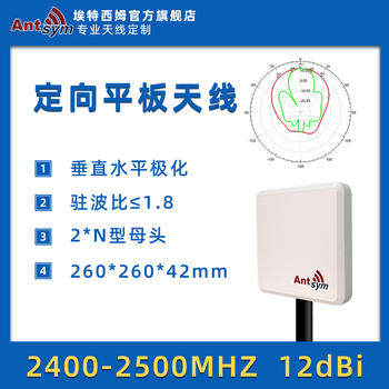 Etesim 2.4g/5.8g high-gain dual-band dual-polarization outdoor ap base station bridge flat-panel industrial antenna drone wireless image signal transmission 2.4g 12dbi nk female