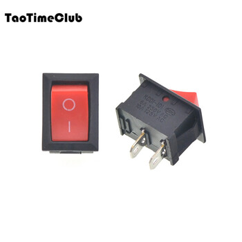 Taotimeclub boat-shaped switch kcd1-101 water dispenser electronic scale boat-shaped rocker power button accessories 2 feet 6a250v 2 feet 2 gears red copper feet (2 pieces)