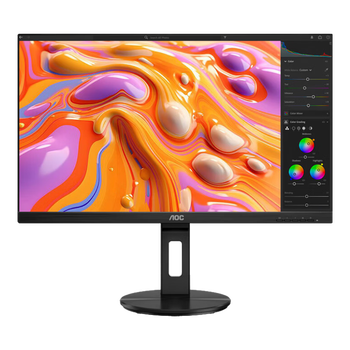 80% new aoc 27-inch 4k ips wide color gamut hdr400 type-c65w rotating lift factory color calibration energy-saving certification office computer monitor u27n3rn
