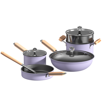 Ibf violet cooking pot 6-piece set violet