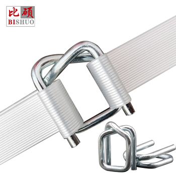 Polyester fiber strapping strap galvanized steel wire buckle 13/16/19/25/32mm strapping buckle flexible fiber strapping strap fiber strapping buckle 32mm fiber strapping buckle 250 pieces