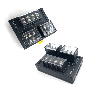 Huili's customized plc ac voltage level 2 ac220v rail type 2 in 6 out branch public terminal block mtk075-1