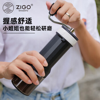 Zigo hand-cranked bean grinder 40-speed external adjustment coffee bean grinding household national supplement white