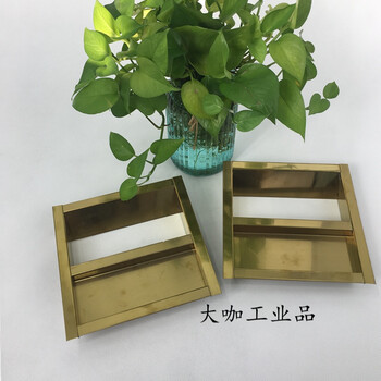Suitable for stainless steel trash can head accessories, hotel marble ashtray with ashtray titanium lid, stainless steel color 197*197