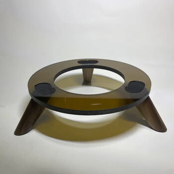 Yuan zang is suitable for harman kardon glass 4/3/2 generation bracket crystal 5/4 base fourth generation shelf bluetooth audio stand desktop subwoofer speaker accessories thickened shock absorption brown walnut wood feet