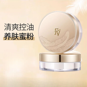 Fv light feather soft mist makeup silk honey powder loose powder women's oil control refreshing not easy to remove makeup concealer brightening 520 gift new fine flash transparent color 1 box