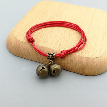 Orange pet collar puppy bell kitten bell necklace cute little cat and dog bell collar small dog pendant red (two bronze bells) m size 23-35 cm adjustment range