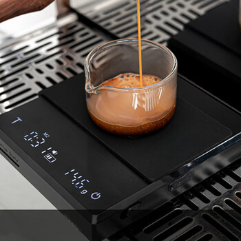 Star-start coffee scale hand brewed coffee electronic scale coffee scale italian timing weighing black model physical switch
