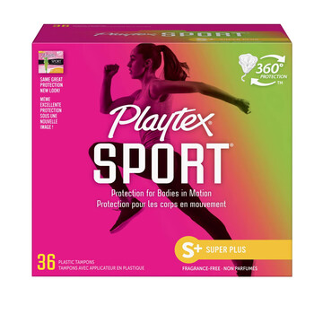 Playtex plastic catheter tampons swimming playtex insertion tampons sports version-36 count xl size s+ long catheter