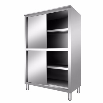 Aikoburg 201 stainless steel cupboard 150*50*180cm two-way sliding door cabinet tableware storage cabinet storage cabinet storage cabinet akb-cg-25