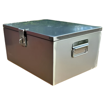 Customized large iron hardware toolbox stainless steel plate lockable storage box car empty box customized size contact customer service