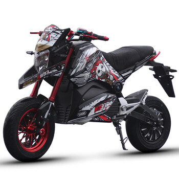 Langchuang electric car sports car electric motorcycle battery car m5 electric motorcycle electric side race electric motorcycle street car m3 monkey big doll black (lucky cat decal) 1200w motor empty speed 60 without battery