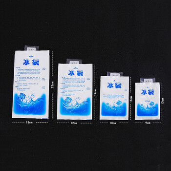 Ice bag express special refrigerated fruit seafood raw meat insulation frozen food grade fresh water injection can be used repeatedly 100ml (size 9*13cm) 100 pieces