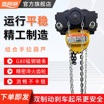 Jinyang lake integrated low clearance hand chain hoist i-beam single track pulley manual traveling crane reverse chain customization 1 ton 3 meters