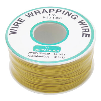 Throwing stones 24 30awg single-core ok wire flying wire pcb jumper circuit board connecting wire tinned copper core connecting wire yellow 24awg (1 round)
