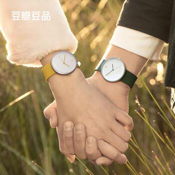 Douban reverse watch multi-color yellow trendy men's and women's couple watch waterproof watch electroplated stainless steel case