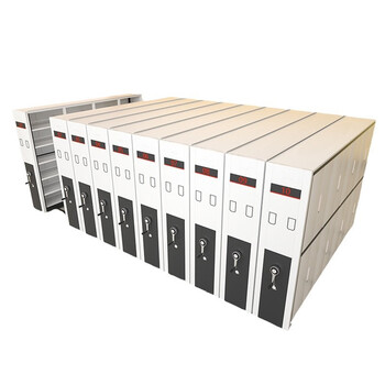 Smart archives warehouse rfid intelligent compact rack electric compact cabinet hand-cranked mobile file cabinet archive room positioning rfid compact rack three groups in one row 4.01m3/unit price per cubic