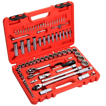 Jetech socket wrench tool set 1/4 inch chuck xiaofei portable auto repair ratchet tool set 79-piece set sk1/4-1/2-79sp