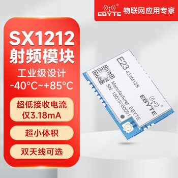 Ebyte 433mhz wireless serial port transceiver module sx1212 low power small size ipx requires your own antenna e23-433m13s