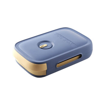 Quhe home kitchen double-layer covered egg storage large-capacity refrigerator special rectangular storage box drawer-type multi-layer blue drawer-type can hold 18-20 eggs