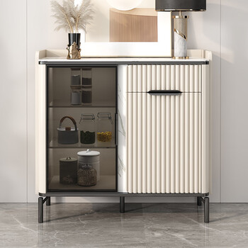 Huanghai furniture light luxury sideboard living room multifunctional storage cabinet tea cabinet wine cabinet kitchen cabinet preparation cabinet modern simple slate light luxury slate + paint process 83.8*40*95cm