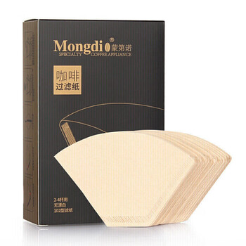 Mongdio coffee filter paper fan-shaped drip american coffee machine hand-brewed coffee filter paper 102 type 100 pieces