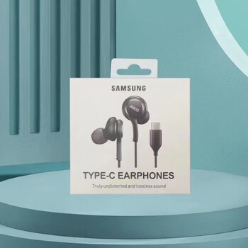 Samsung s23ultra s24ultra original adapted earphones zflip folding zflod wired s22u earphones typec adapted universal earphones adapted earphones black free earphone bag