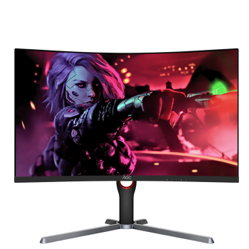 80% new aoc 27-inch 1000r 2k hd 170hz fast lcd 1ms hdr10 wide color gamut narrow bezel rotating lift curved gaming computer monitor cq27g3se