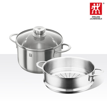 Zwilling nova24 soup pot stew pot + 24cm double-ear steamer glass lid steamer glass lid steamer 24cm