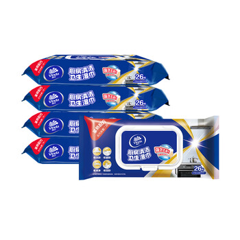 Kitchen wipes 60 pieces * 10 packs kitchen paper kitchen wipes to remove oil stains old version 26 pieces shipped randomly