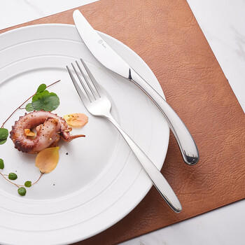 Inmind house light luxury stainless steel western food knife, fork and spoon set dinner spoon steak steak knife and fork tableware home high-end main table fork