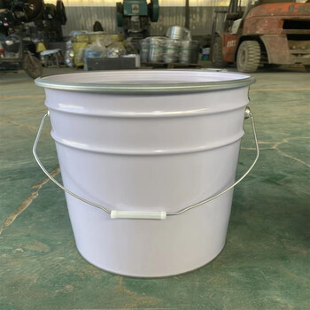 Paint bucket empty bucket iron bucket thickened paint bucket iron bucket round bucket water bucket with lid trash can retention sample empty bucket paint bucket 20 liter clamp bucket