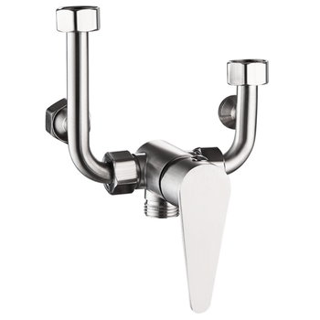 Yuante exposed switch hot and cold water mixing valve thermostat valve 304 stainless steel water heater u-shaped mixing water heater accessories stainless steel mixing valve