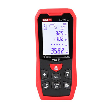 Uni-t 50-meter laser rangefinder high-precision infrared distance indoor decoration measurement handheld rechargeable electronic ruler for home use lm100v+ (voice version 100 meters)