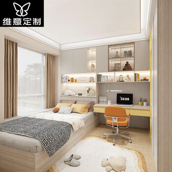 Weiyi custom tatami bed customization, bedroom simple multi-functional bookcase and desk integrated combination, whole house furniture customization, prepayment